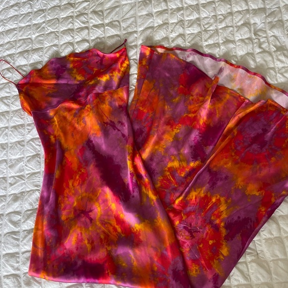 Ronny Kobo Collection Capri 100% Silk Spaghetti Strap Slip Dress - Picture 7 of 14